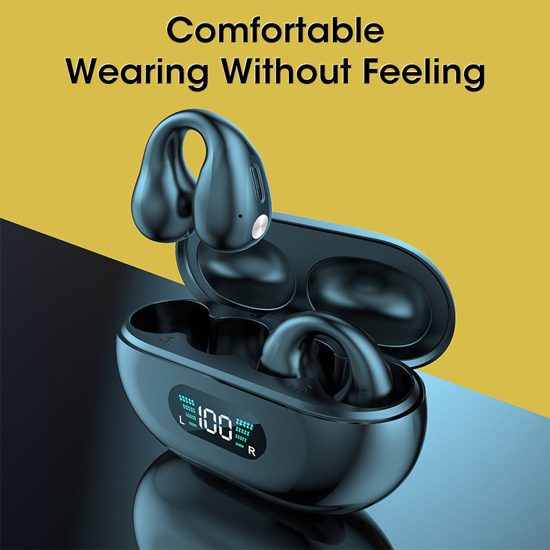EVRSK8 Earbuds: Sports Bone Conduction Headphones TWS Earbuds Ear Clip Bluetooth 5.3 Touch Wireless Earphone In-Ear Bass HIFI Sports Headset