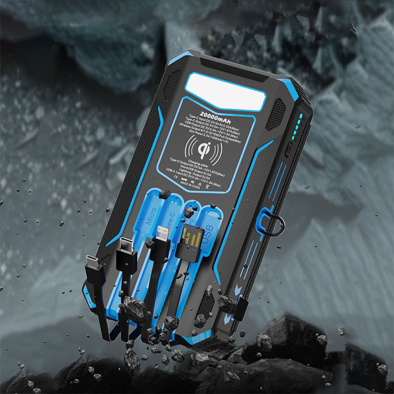 EVRSK8 Solar Power Pack: Three Fold Bank Folding Outdoor Portable Large Capacity Mobile Power Supply