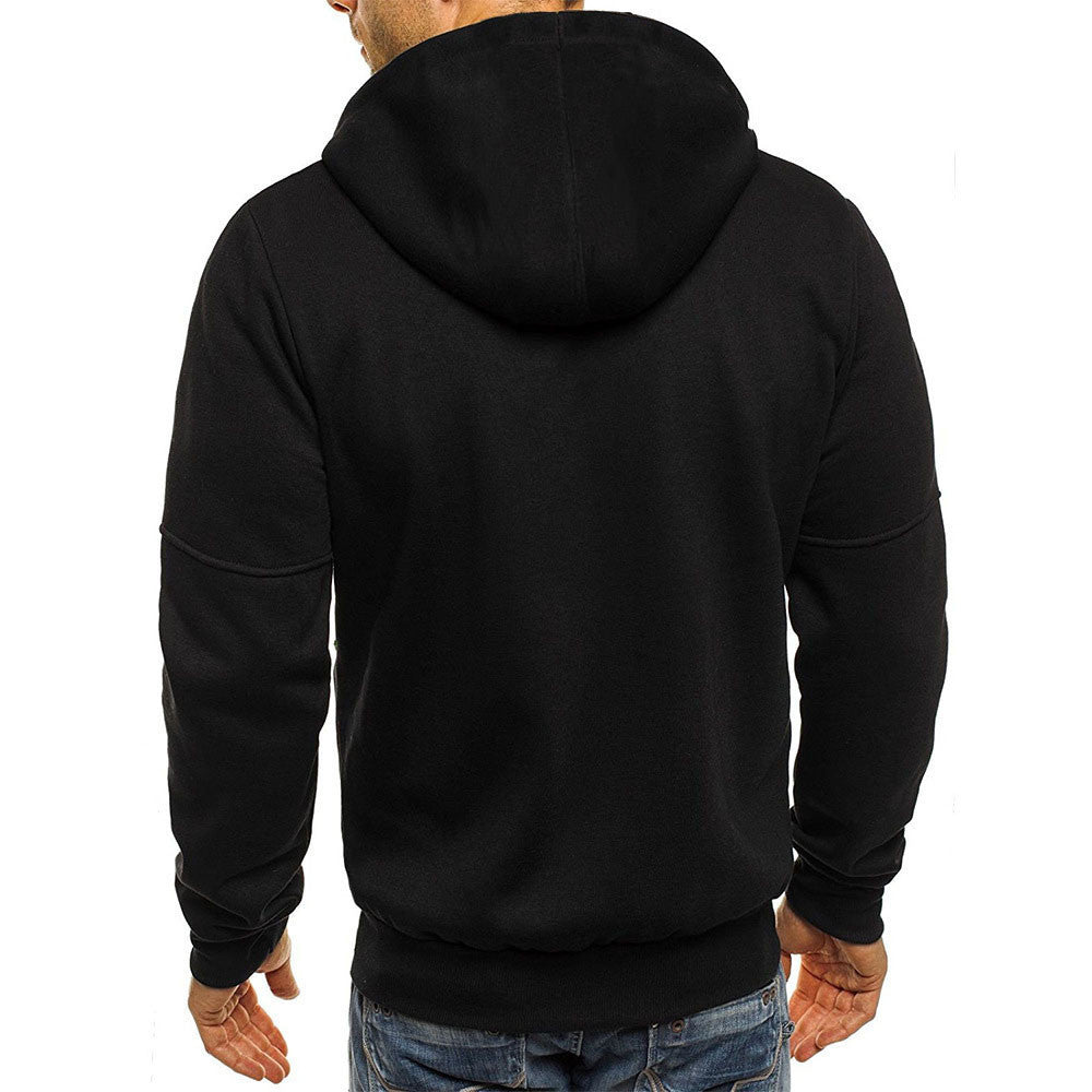 EVRSK8 Zippered Hoodie: Casual Hooded Sweater Solid Color Sports Fitness Jackets Cardigan