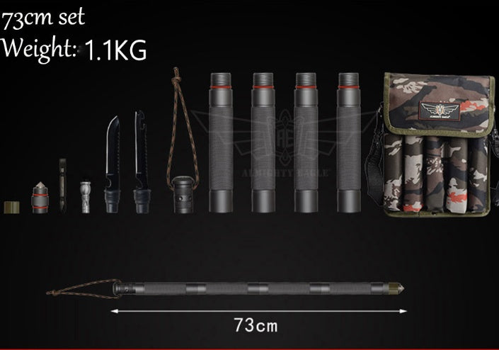 EVRSK8 Multipurpose Walking Stick: Outdoor Alpenstock Hiking Camping Equipment Multifunctional