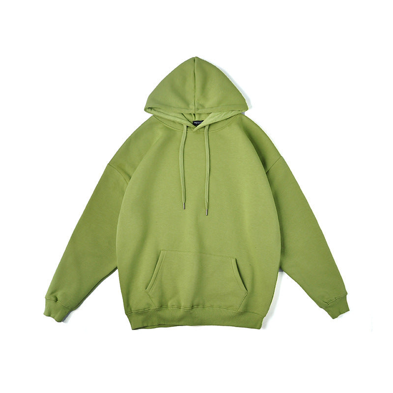 EVRSK8 Hoodie: Solid Color Pullover Hooded Sweater Men Plus Fleece Long-Sleeved Sports Blank Plus Fleece