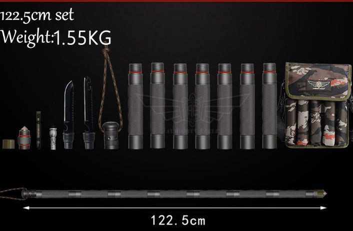 EVRSK8 Multipurpose Walking Stick: Outdoor Alpenstock Hiking Camping Equipment Multifunctional