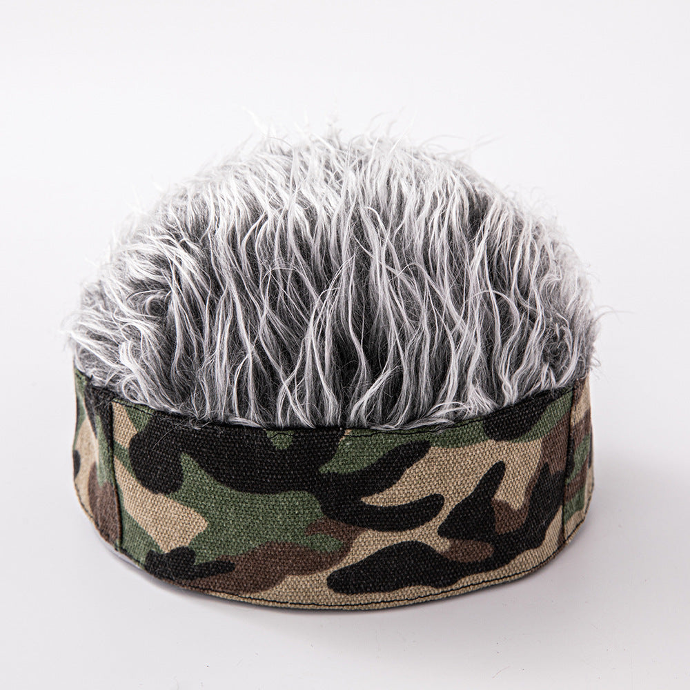 EVRSK8 Wig Beanie: Handsome Simulation Short Fake Hair Wig Retro