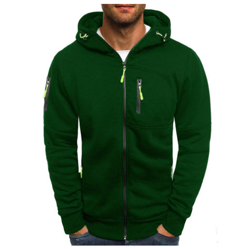 EVRSK8 Zippered Hoodie: Casual Hooded Sweater Solid Color Sports Fitness Jackets Cardigan