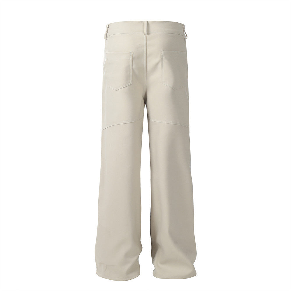 EVRSK8 Trousers: Solid Color Loose Casual Men