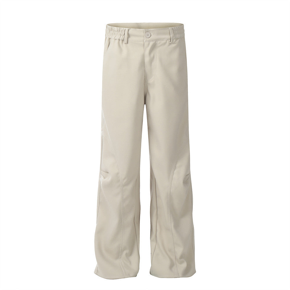 EVRSK8 Trousers: Solid Color Loose Casual Men