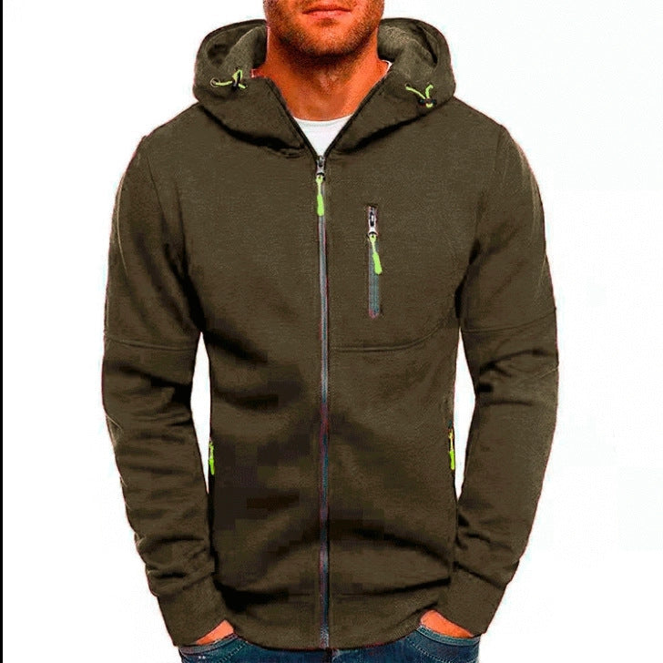 EVRSK8 Zippered Hoodie: Casual Hooded Sweater Solid Color Sports Fitness Jackets Cardigan