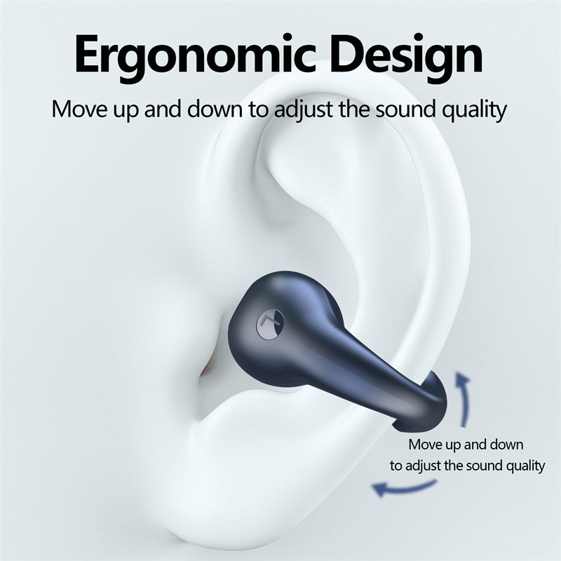 EVRSK8 Earbuds: Sports Bone Conduction Headphones TWS Earbuds Ear Clip Bluetooth 5.3 Touch Wireless Earphone In-Ear Bass HIFI Sports Headset