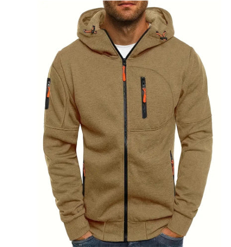 EVRSK8 Zippered Hoodie: Casual Hooded Sweater Solid Color Sports Fitness Jackets Cardigan