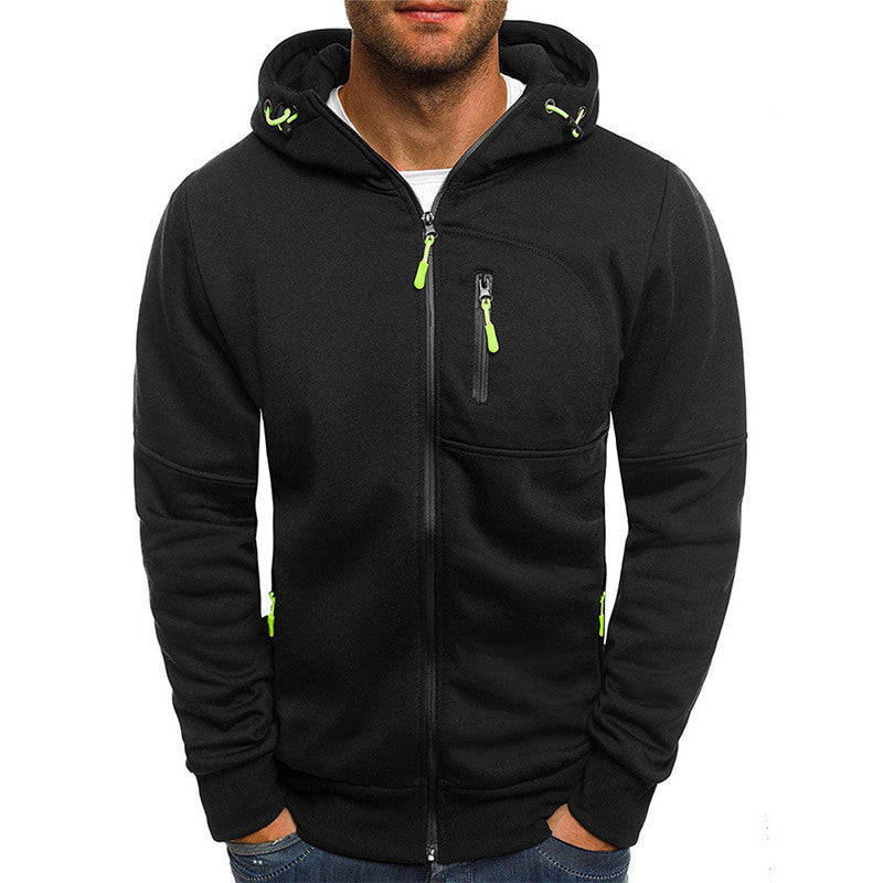 EVRSK8 Zippered Hoodie: Casual Hooded Sweater Solid Color Sports Fitness Jackets Cardigan