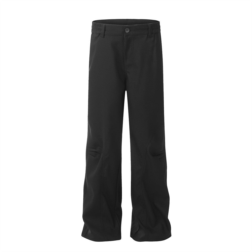 EVRSK8 Trousers: Solid Color Loose Casual Men