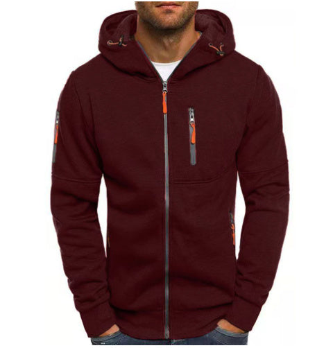 EVRSK8 Zippered Hoodie: Casual Hooded Sweater Solid Color Sports Fitness Jackets Cardigan