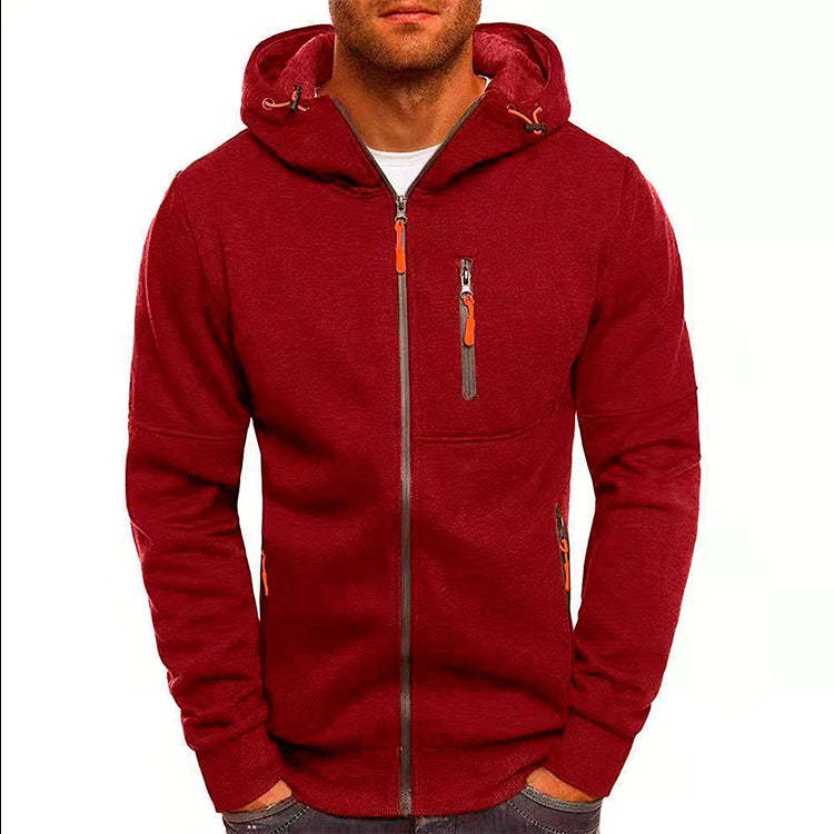 EVRSK8 Zippered Hoodie: Casual Hooded Sweater Solid Color Sports Fitness Jackets Cardigan