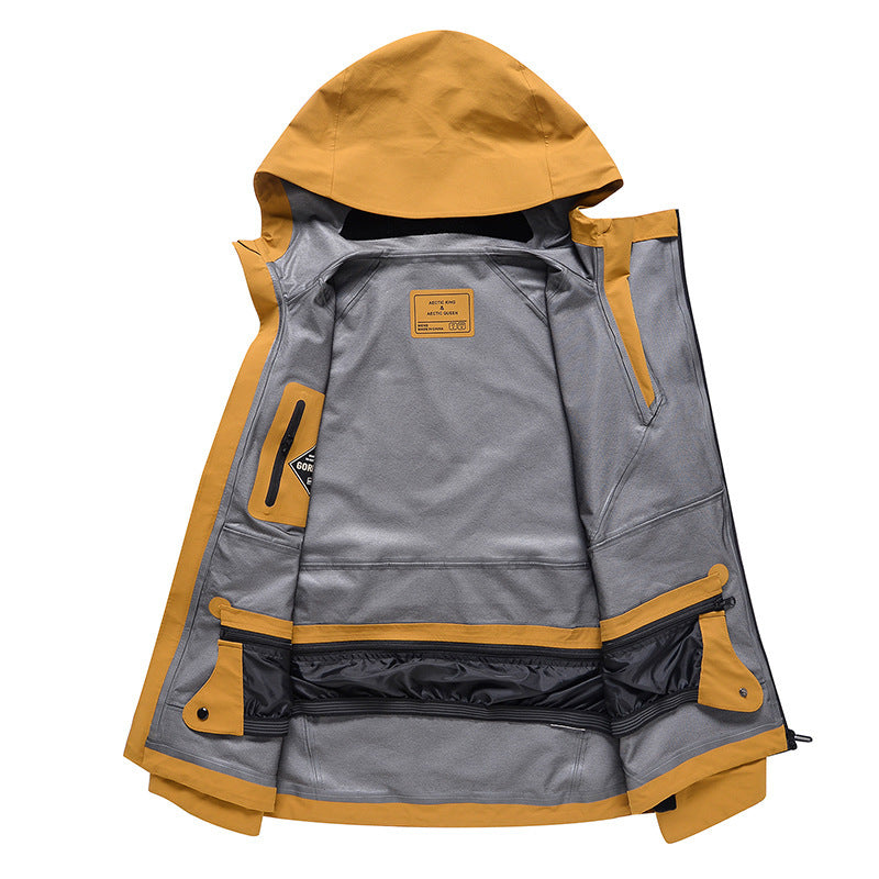 EVRSK8 Snowboard Coat and Liner: Thin Outdoor Windproof Waterproof Veneer Double Plate Snowboarding