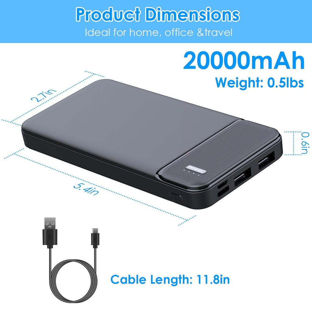 EVRSK8 Battery Pack: 30000mAh 20000mAh 10000mAh 1W Fast Charging Power Bank With 1 USB Cable