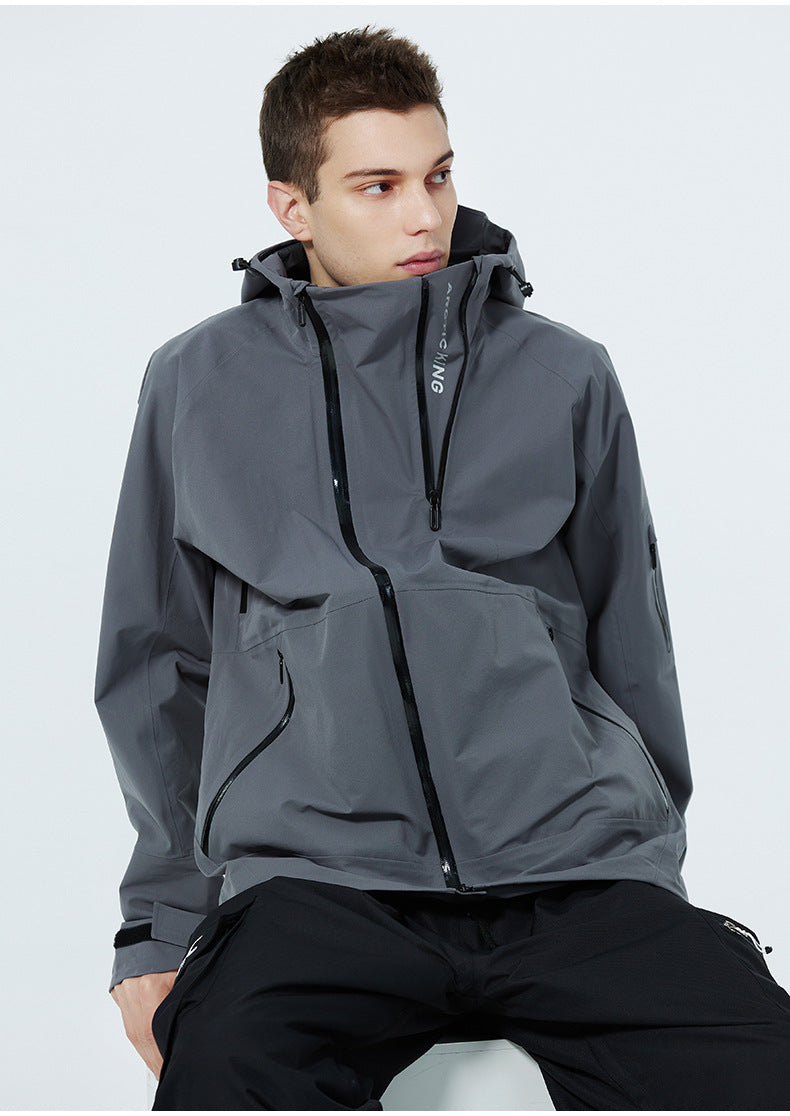 EVRSK8 Snowboard Coat and Liner: Thin Outdoor Windproof Waterproof Veneer Double Plate Snowboarding