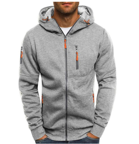EVRSK8 Zippered Hoodie: Casual Hooded Sweater Solid Color Sports Fitness Jackets Cardigan