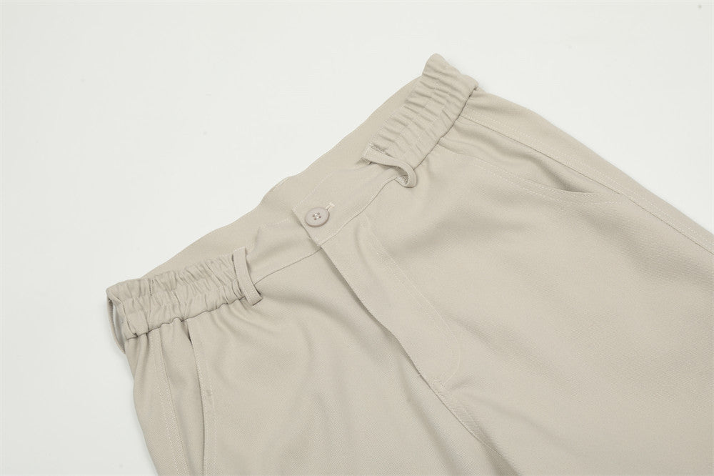 EVRSK8 Trousers: Solid Color Loose Casual Men