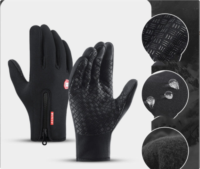 EVRSK8 Riding Gloves: Touch Screen Motorcycle Sliding Waterproof Sports Gloves With Fleece