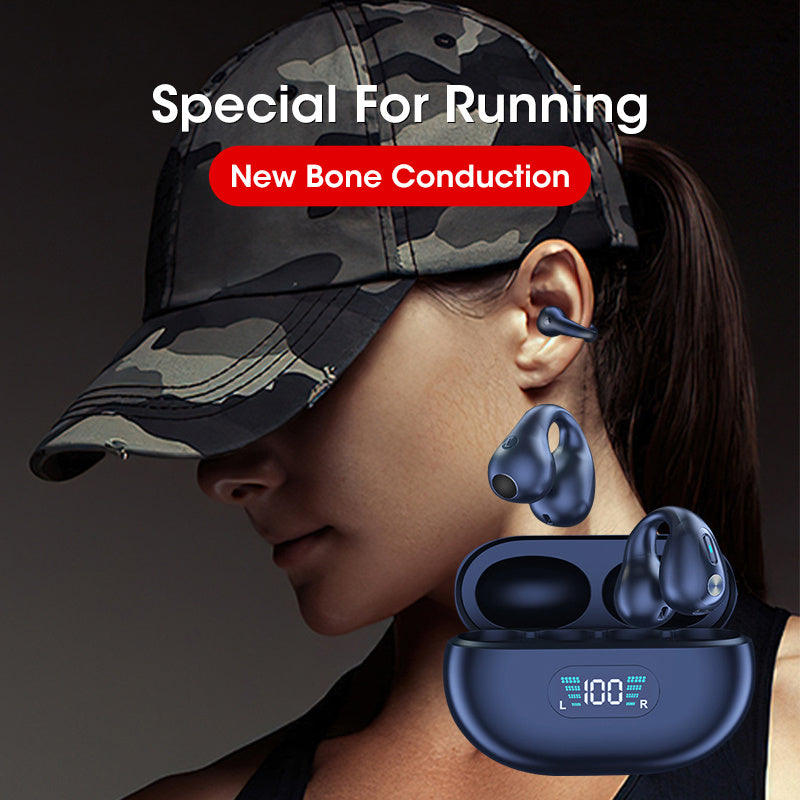 EVRSK8 Earbuds: Sports Bone Conduction Headphones TWS Earbuds Ear Clip Bluetooth 5.3 Touch Wireless Earphone In-Ear Bass HIFI Sports Headset
