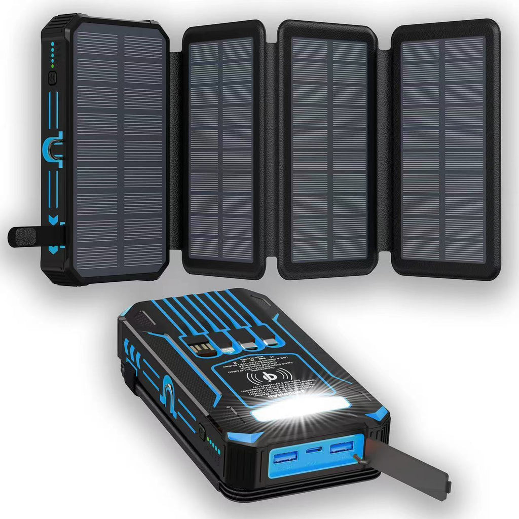 EVRSK8 Solar Power Pack: Three Fold Bank Folding Outdoor Portable Large Capacity Mobile Power Supply